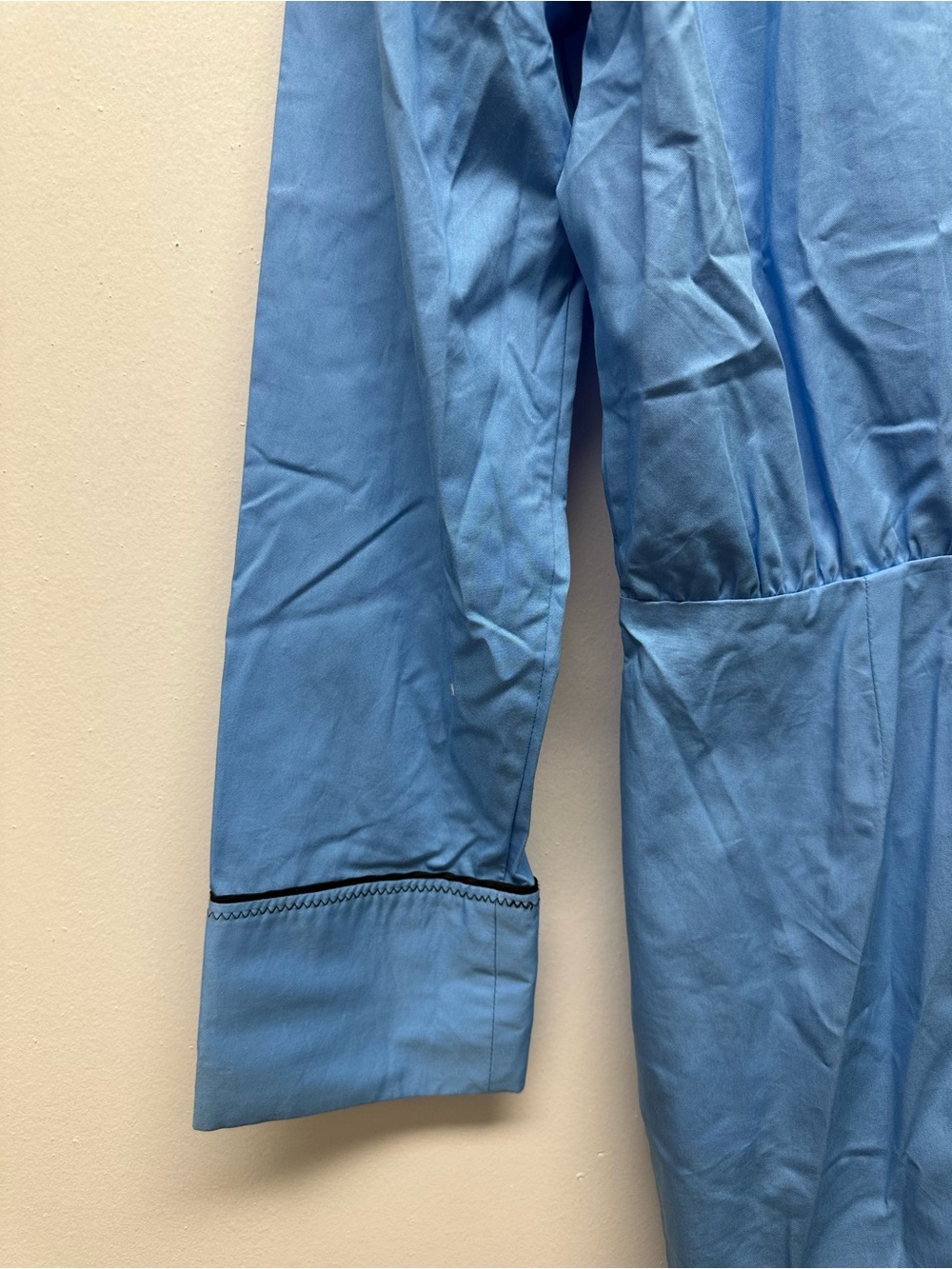 Zara Sky Blue Notch-Collar Buttoned mini trench dress - Picture 3 of 3